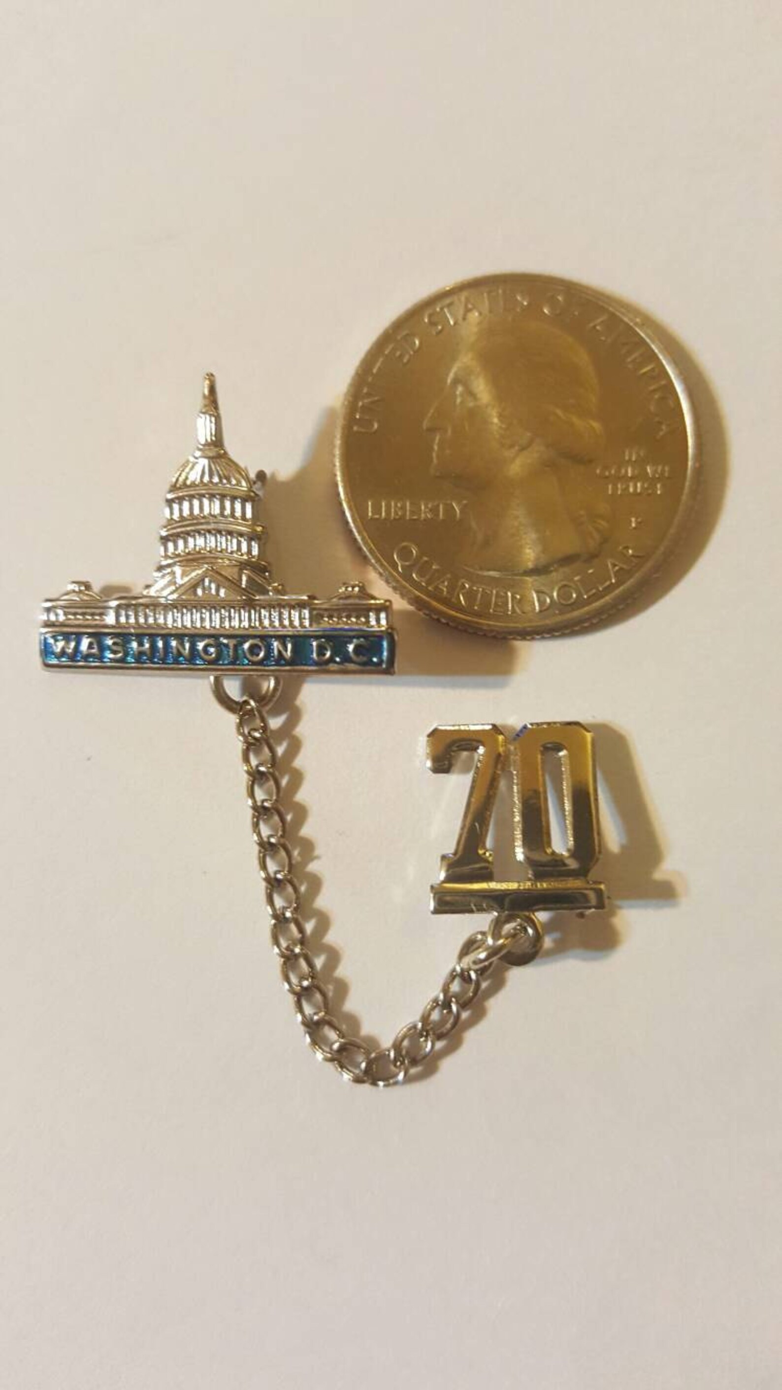 Washington DC Vintage Jewelry silver 1970 FREE Shipping Etsy