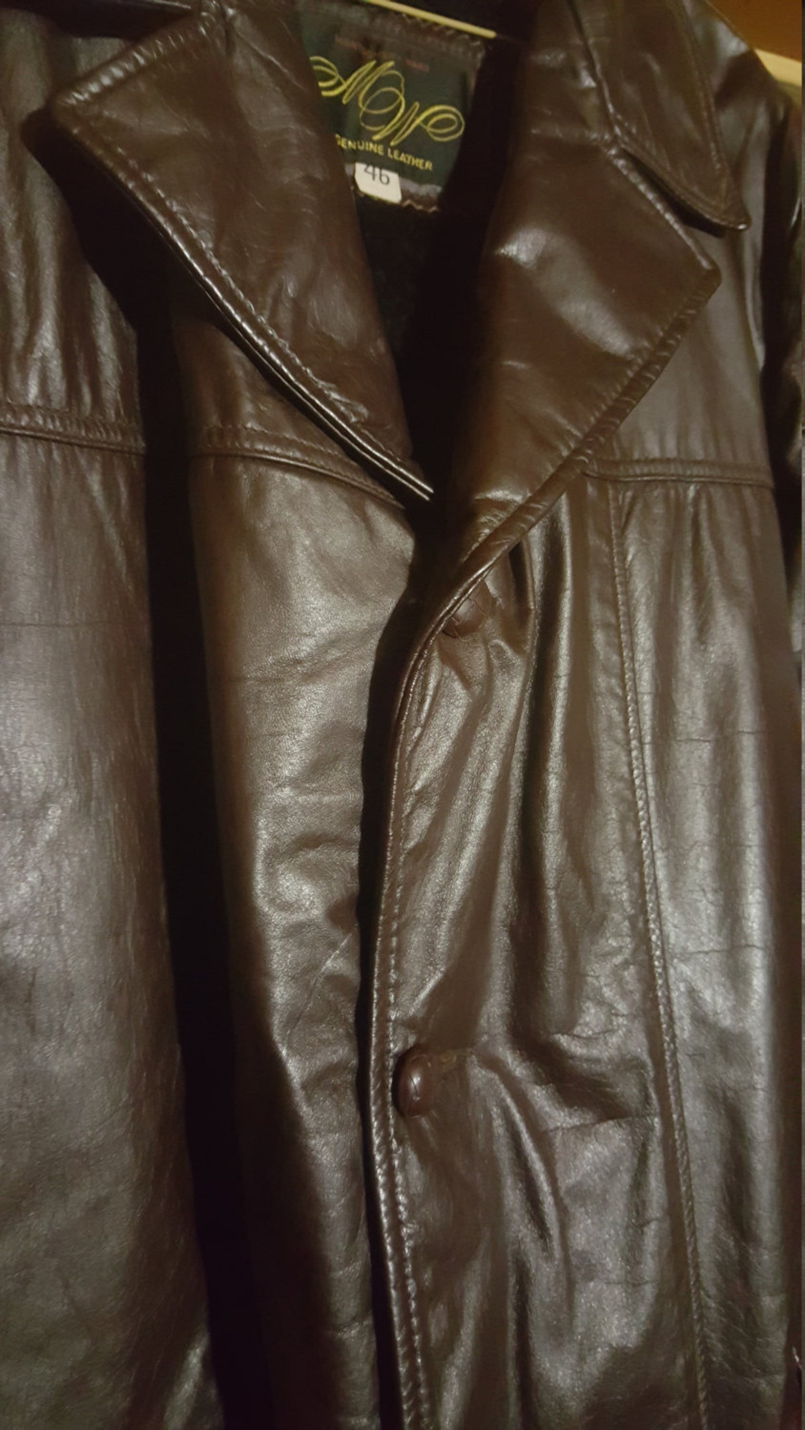 Genuine Leather Jacket vintage Montgomery Ward Nice Etsy