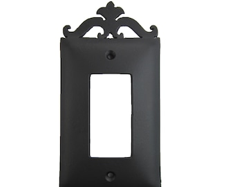 Classic Spanish Scroll Iron Switch Plate Cover Single GFI Decora SEPH23