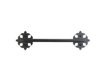 Classic Fleur De Lis Smooth Iron Towel Bar SBHTB1