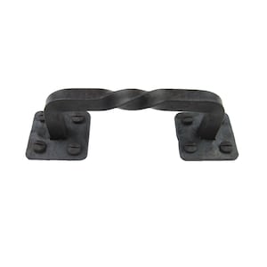 Farmhouse Twisted Wrought Iron Cabinet Pull 4 inch HPF4