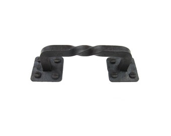 Farmhouse Twisted Wrought Iron Cabinet Pull 4 inch HPF4