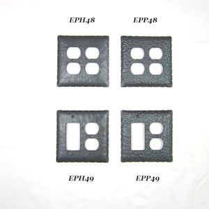 EP4  series rancho style wrought iron switchplate double duplex or duplex and GFI