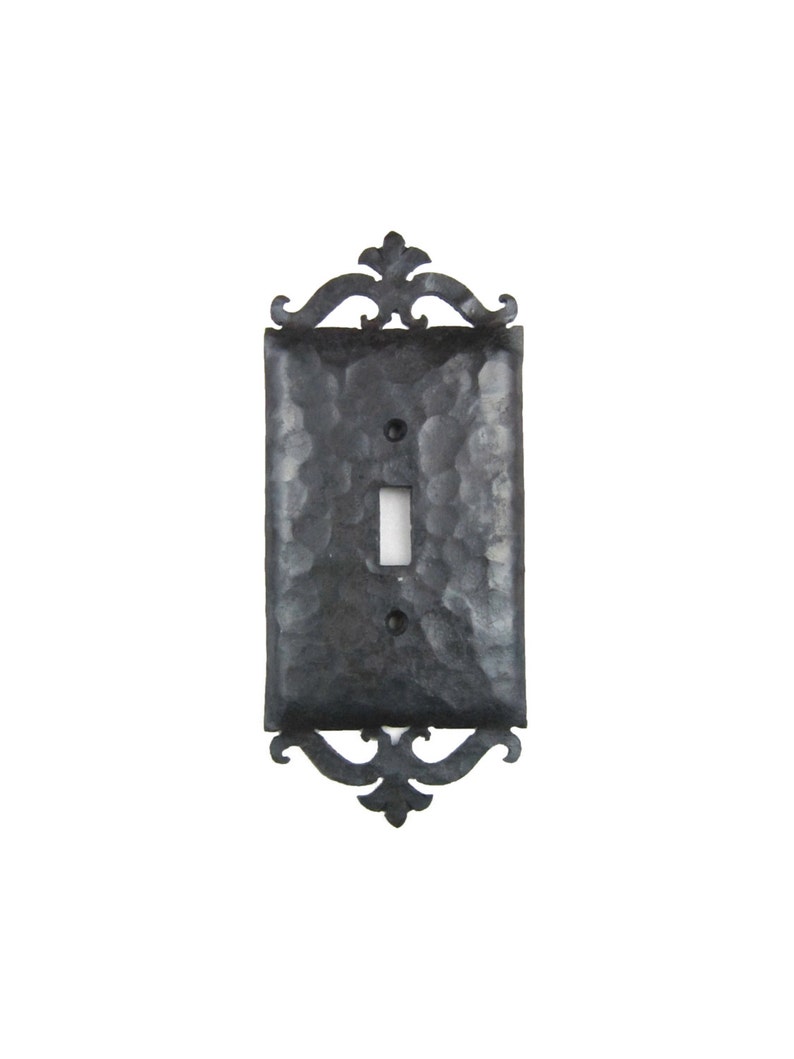 Rustic Spanish Style Hammered Iron Switch Plate Cover Single Etsy