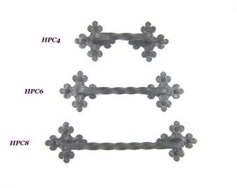 HPC series rustic Spanish style club twisted wrought iron cabinet pull hardware