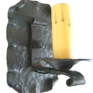 spanish style wrought iron rectangle back sconce LS2