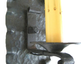 spanish style wrought iron rectangle back sconce LS2