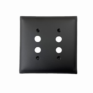 Classic Modern Farmhouse Iron Switch Plate Double Push Button SEPH525