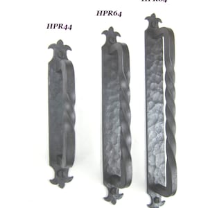 HPR fleur de lis series rustic Spanish style twisted wrought iron cabinet pull
