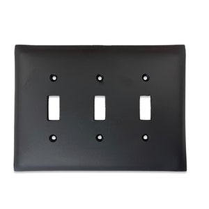 Classic Modern Farmhouse Iron Triple Switch Plate Toggle SEPH531