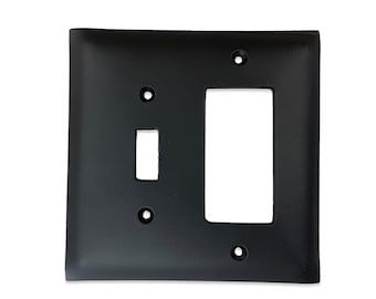 Classic Modern Farmhouse Iron Switch Plate Double Toggle/GFI SEPH57