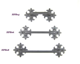 HPBs series fleur de lis rustic Spanish style smooth wrought iron cabinet pull