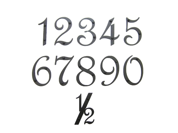 Classic Smooth Spanish Style Address Numbers 6 inch