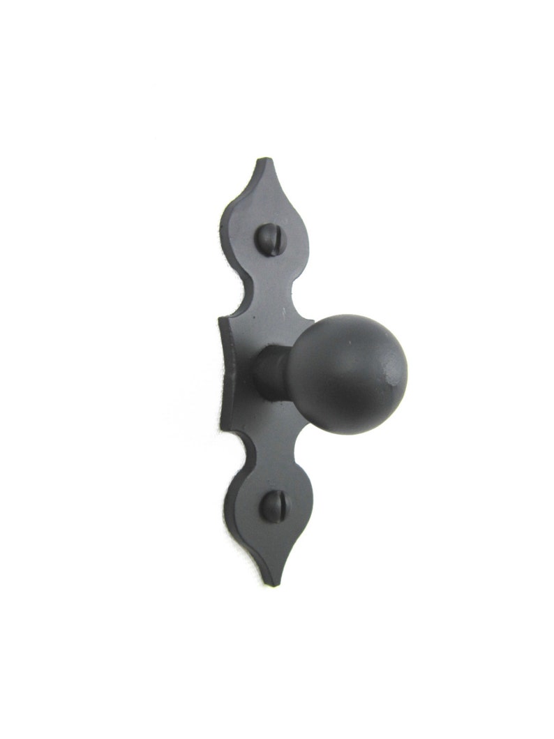 SHK15 Spanish spade iron cabinet knob slim smooth image 1