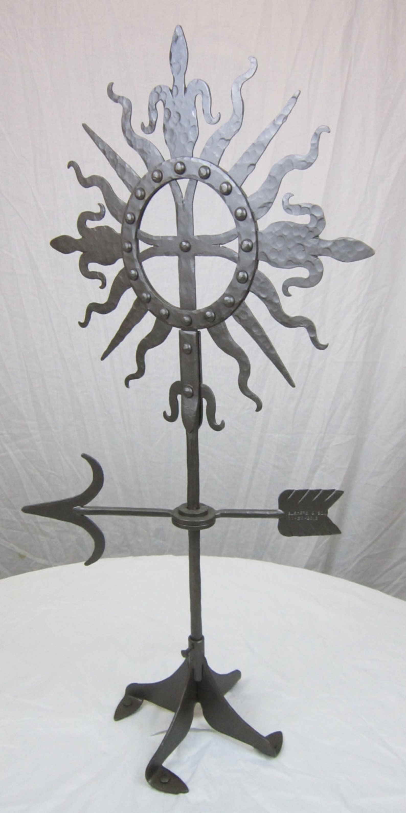 Decorative Wrought Iron Spanish Style Cross Weathervane Etsy