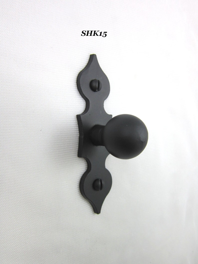 SHK15 Spanish spade iron cabinet knob slim smooth image 2