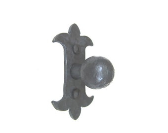 HK7 spanish revival fleur de lis rustic iron cabinet knob