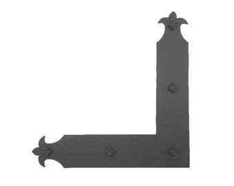 Rustic Hammered Spanish Style Corner L Brackets Garage Door Hardware