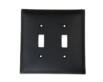 Classic Modern Farmhouse Iron Switch Plate Double Toggle SEPH54