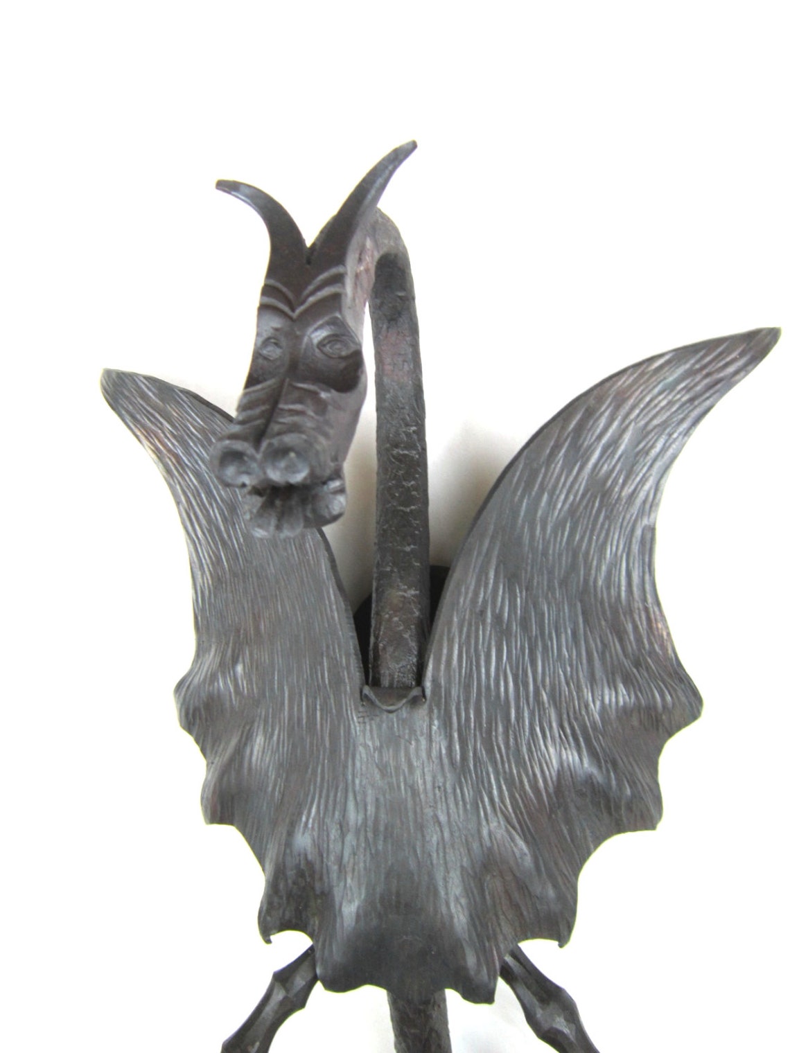 Hand Wrought Iron Dragon Sculpture Etsy