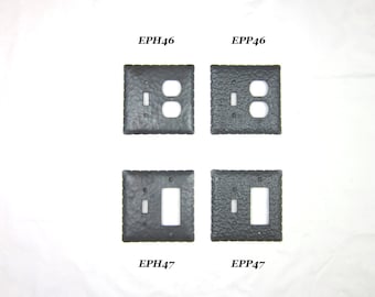EP4 series rancho style wrought iron switchplate  toggle and duplex or GFI