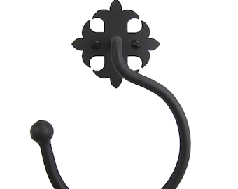 Classic Fleur De Lis Iron Towel Ring SBHR1