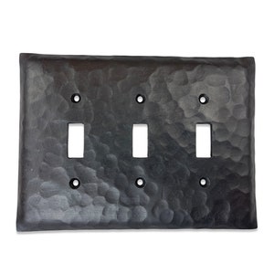 Rustic Farmhouse Iron Triple Switch Plate Toggle EPH531