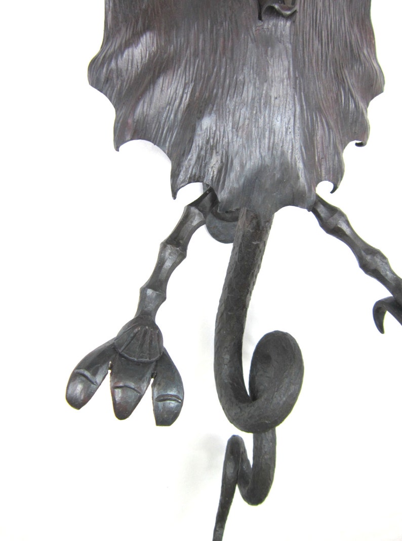 Hand Wrought Iron Dragon Sculpture Etsy