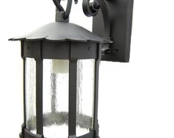 RSF Medium Rustic Spanish Revival Wrought Iron Exterior Wall Lantern LL2