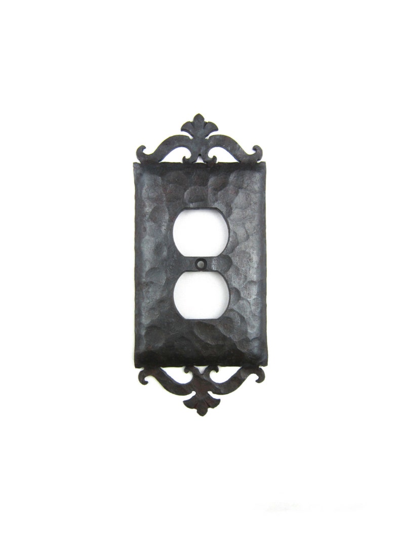 Rustic Spanish Style Hammered Iron Switch Plate Cover Single Etsy