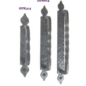 HPR spade series rustic Spanish style twisted wrought iron cabinet pull