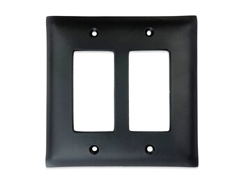 Classic Modern Farmhouse Iron Switch Plate Double GFI SEPH55