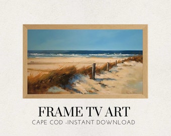 Cape Cod Landscape Oil Painting New England Coastal for Frame TV & Samsung TVs or Print - Digital Download Art Printable