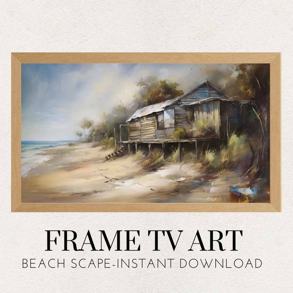 Beach Scape Coastal Summer Oil Painting for Frame TV & Samsung TVs or Print - Digital Download Art Printable