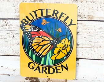 Butterfly Garden Sign Butterfly Way Butterfly Conservatory Street Metal Sign 