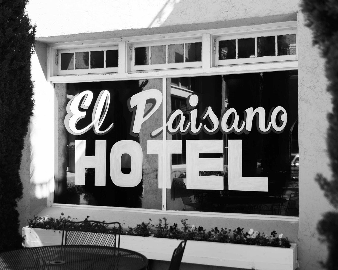 El Paisano Hotel Marfa Texas Wall Art Retro Hotel Wall Art Etsy