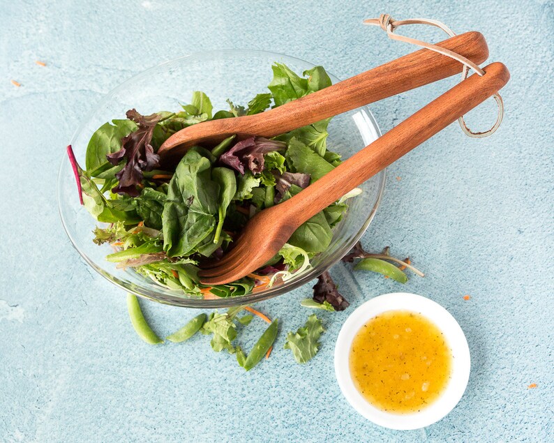 Wood Salad Server Set Wood Kitchen Utensil Salad Serving Set Cooking Gift Salad Servers Wooden Salad Servers Salad Servers Mesquite