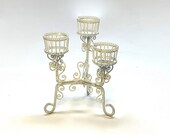 Dollhouse Metal Wicker Plant Stand, Planter, Miniature, Garden, Flower Garden, Patio Decor, Sunroom, New Old Stock, 1 12 Scale