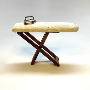 1: 12 Dollhouse Miniature Craft White Wood Ironing Board for Dollhouse  Accessories - China Wood Ironing Board and Ironing Board price