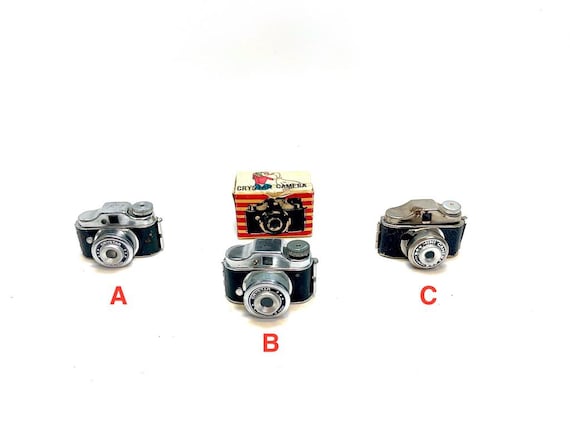 crystarヴィンテージ豆カメラ　ミニチュアフィルムカメラ Vintage Crystar Miniature Mini Novelty Spy Camera, With Box, Mini