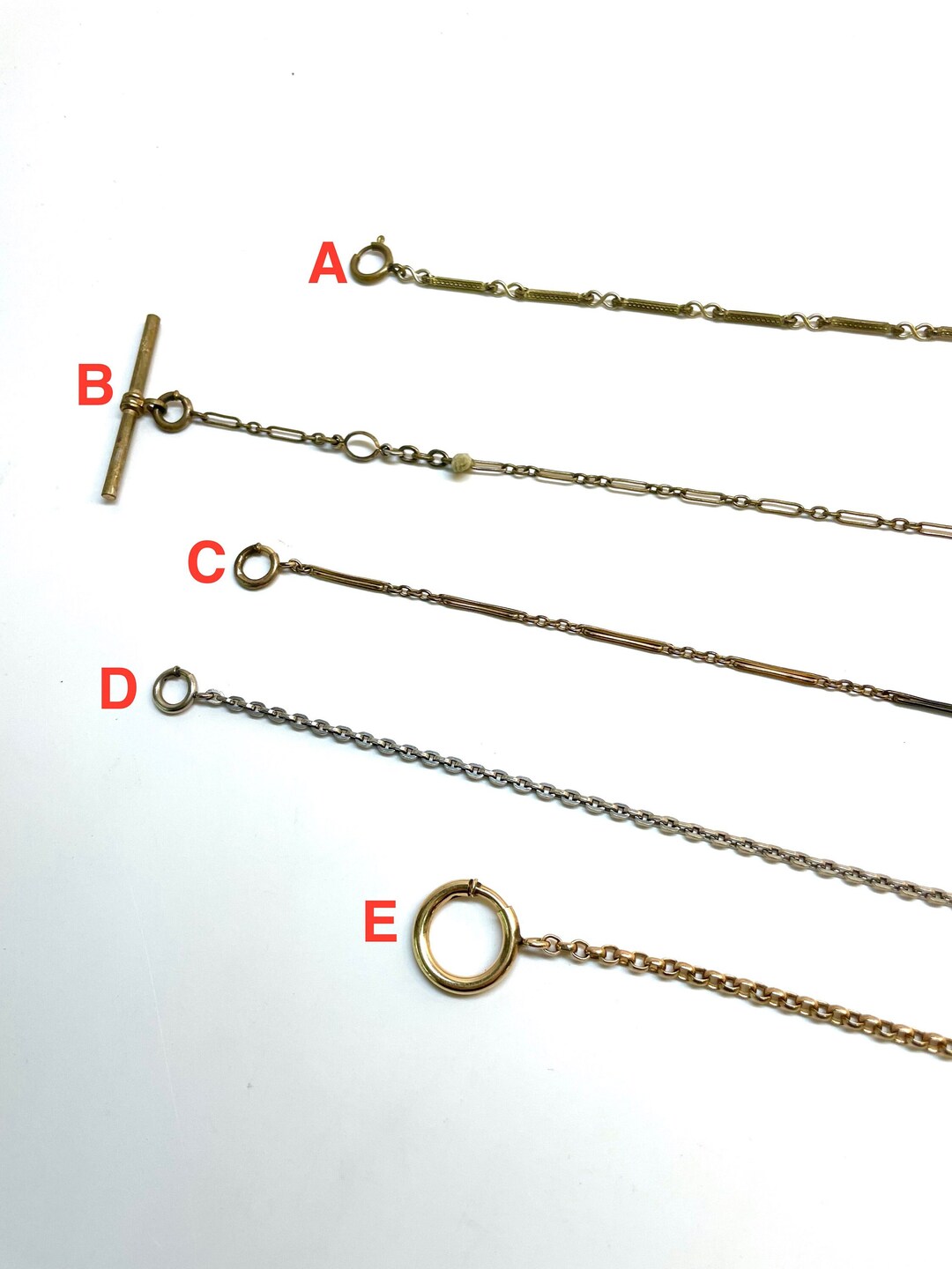 Vintage Watch Fob Chains Pocket Watch Chain Victorian Gold Etsy