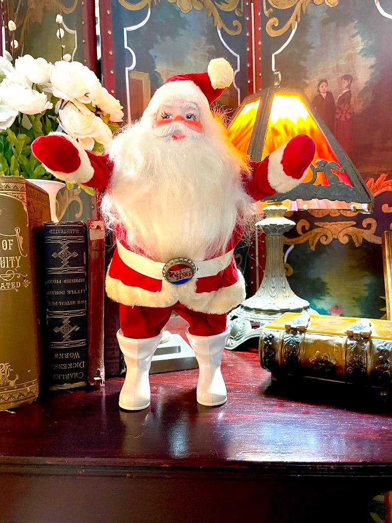 Vintage Pepsi Cola Harold Gale Santa Claus Doll With Red Velvet