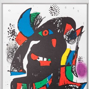 Joan Miro Original Color Lithograph, 1981, Custom Framed