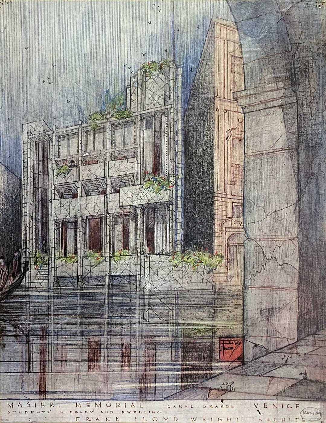 Frank Lloyd WRIGHT Lithograph 