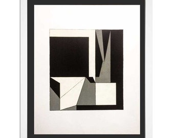 Victor VASARELY Original LITHOGRAPH Limited Edition no. 14 w/Custom Frame