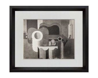 Le CORBUSIER Lithograph SIGNED "Still Life with Guitar" Ltd. Ed w/Frame