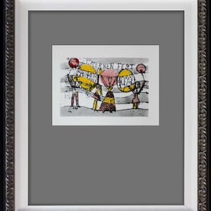 Paul KLEE Lithograph Color LIMITED Ed. “Lanternenfest Bauhaus&quot; w/Archival Frame