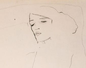 Litografía de Egon Schiele "La bailarina, MOA" Edición limitada FIRMADA *Rara