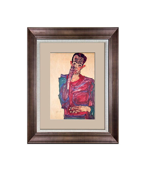 エゴン・シーレ（1890-1918）限定版リトグラフ｜自画像｜サイン - Etsy