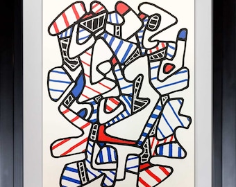 Jean Dubuffet LITOGRAFIA Formy próżniowe 1973 WYDANIE LIMITOWANE - z ramą archiwalną